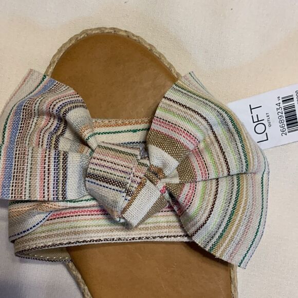 Loft Size 9 slide sandals with large bow detail NWT - Picture 3 of 8